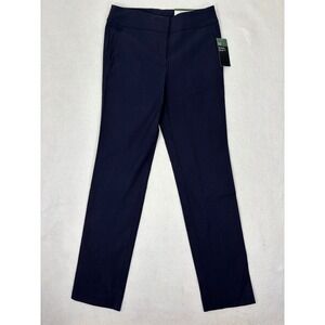 Worthington Navy Straight-Leg Dress Pants